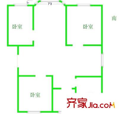 海桐苑 3室 户型图