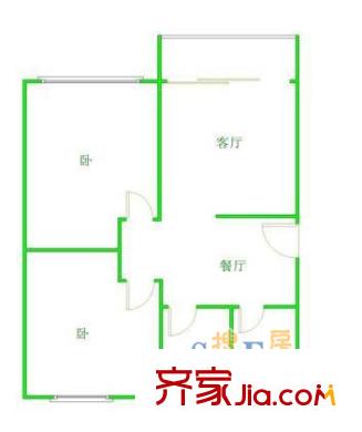景峰苑 2室 户型图