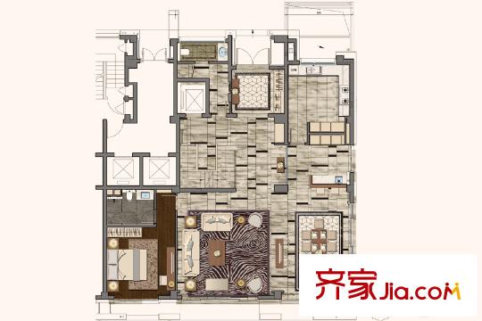 融创盛世滨江底层复式1F 5室2厅5卫1厨