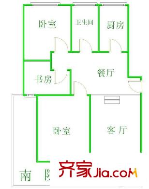 东方知音苑 3室 户型图