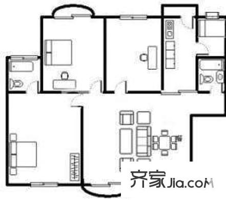 上海瑞虹新城二期户型图-齐家网小区库