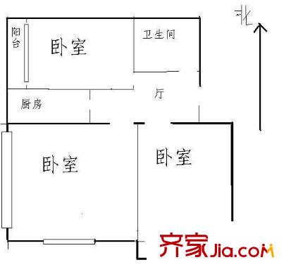 稻香园西里 3室 户型图
