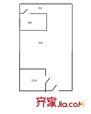 嘉园三里户型图户型图 1室1卫1厨