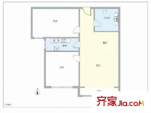 嘉园三里 2室 户型图