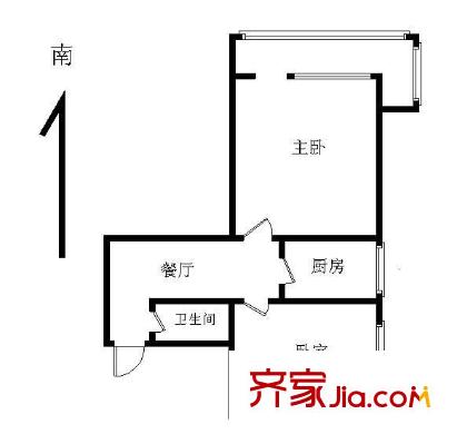 稻香园西里 2室 户型图