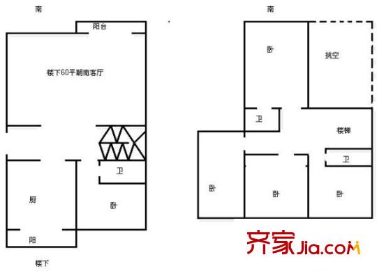 天通苑本一区户型图4室 户型图 4室2厅2卫1厨
