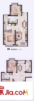 嘉利明珠城 4室 户型图