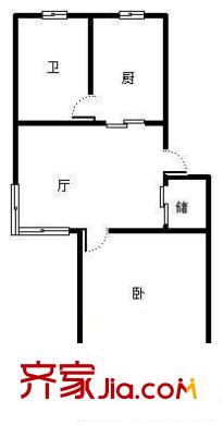 证大家园二期户型图户型图 1室2厅1卫1厨