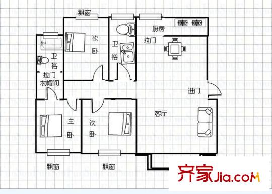 华邦佳苑 0室 户型图