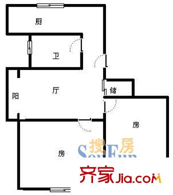 上海 平南三四村 户型图
