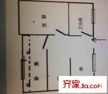 三佳花苑 2室 户型图