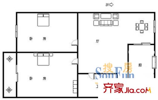 上海 航华四村一街坊 户型图