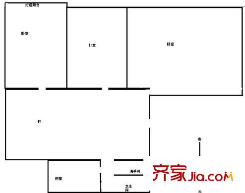 万泰花园 3室 户型图