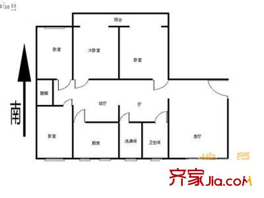 三义庙小区 4室 户型图