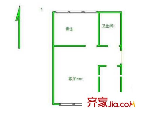 万柳园小区户型图户型图 1室1厅1卫1厨