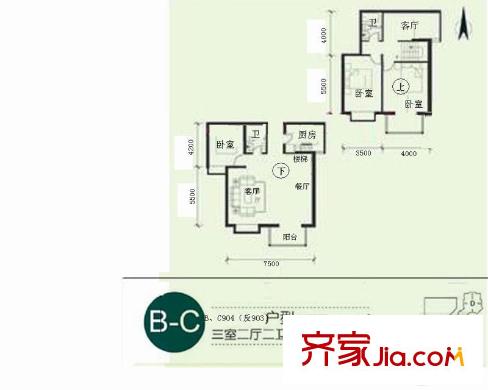 富河园碧水明珠 0室 户型图