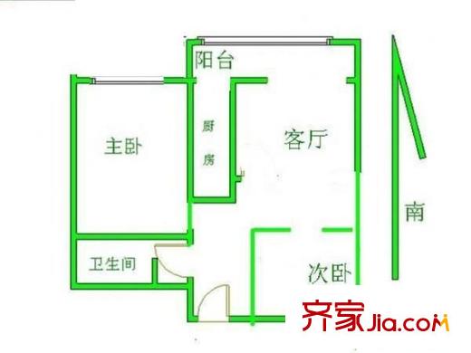 宝盛北里 2室 户型图