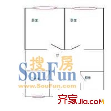 永兴小区户型图 户型图 2室1厅1卫1厨