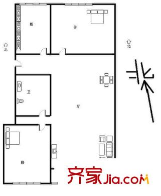 上海 静安新城四区 户型图