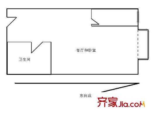 GOGO新世代户型图户型图 1室1厅1卫1厨