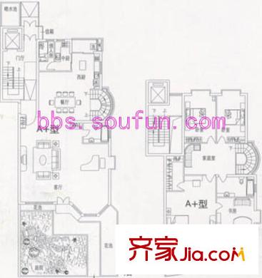 汤泉逸墅户型图A+户型 5室3厅3卫2厨