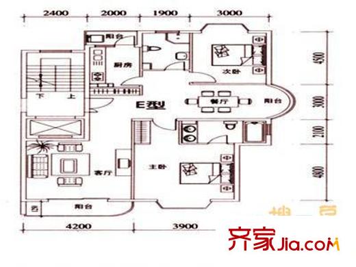 汤泉逸墅户型图户型图 2室2厅2卫1厨