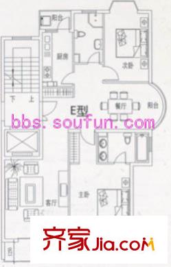 汤泉逸墅户型图E户型 2室2厅2卫1厨