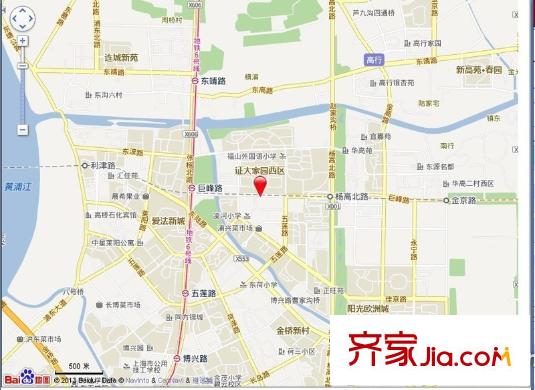 证大家园三期交通图