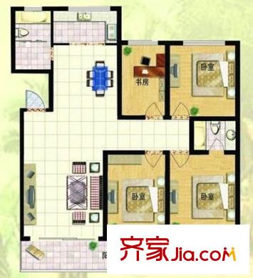 大学城松云水苑户型图户型图 4室2厅2卫1厨