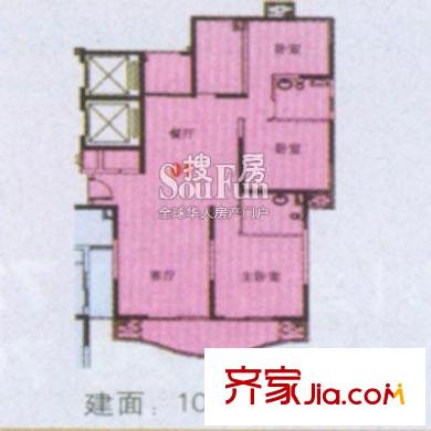 上海康城户型图户型图 3室2厅