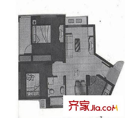 水语人家 2室 户型图