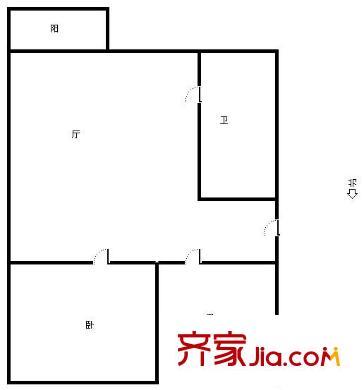 名佳花园一区户型图户型图 1室1厅1卫1厨