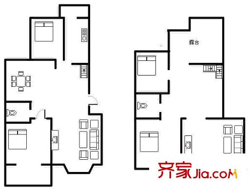 名佳花园一区 4室 户型图