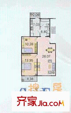 梨花园二期户型图户型图 2室2厅