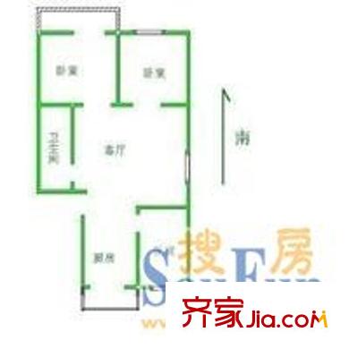云景里 3室 户型图