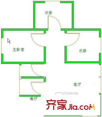 幸福时光户型图户型图 3室1厅1卫1厨