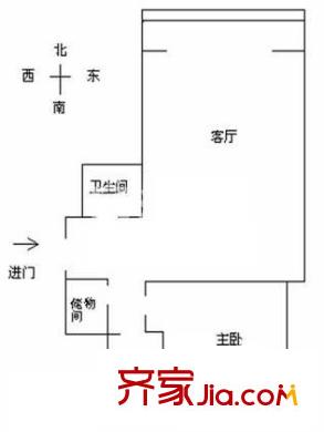 建欣苑六里户型图户型图 1室1厅1卫1厨