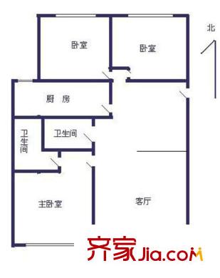正阳小区户型图3室户型图 3室2厅1卫1厨