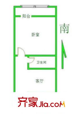 幸福北里 1室 户型图