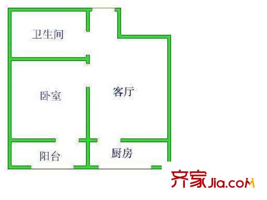 北大街南里小区户型图户型图 1室1厅1卫1厨