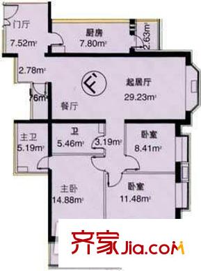 怡海花园恒泰园户型图户型图