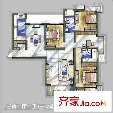上海 地杰国际城 户型图