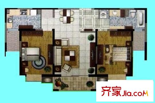 地杰国际城 0室 户型图