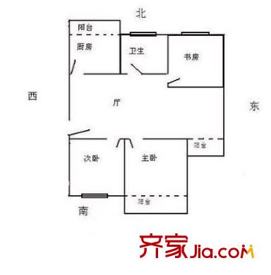 宝山三村 4室 户型图