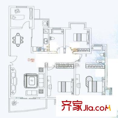宝山三村 4室 户型图