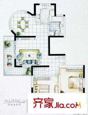 大华水岸蓝桥 0室 户型图