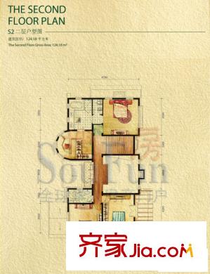 格拉斯小镇S2二层户型