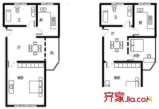 上南十村户型图户型图 1室1厅1卫1厨