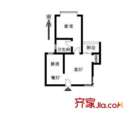 柏林春天户型图户型图 1室1厅1卫1厨