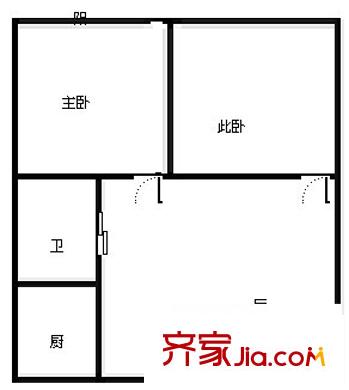 金杨七街坊 2室 户型图